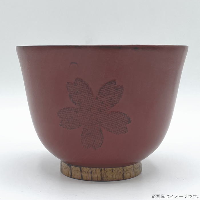 【即日出荷】根来塗　木製　羽反　汁椀（布貼　桜）（箱無し）（25-396）【送料込み価格】
