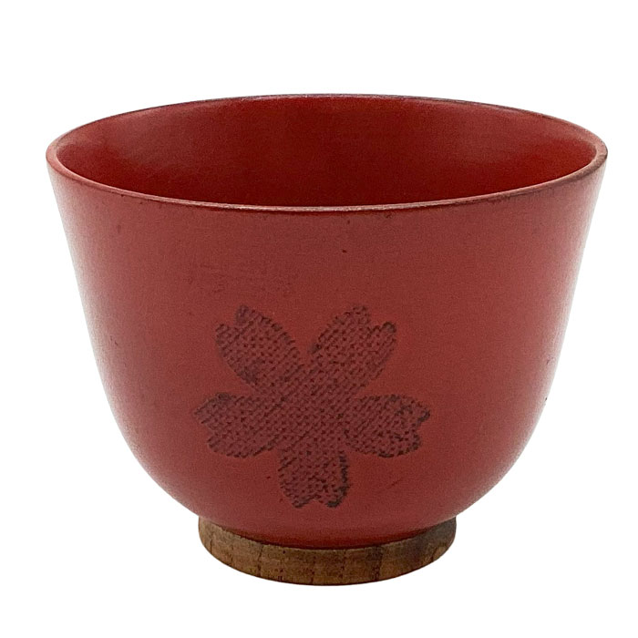 Other - 【即日出荷】根来塗　木製　羽反　汁椀（布貼　桜）（箱無し）（25-396）【送料込み価格】