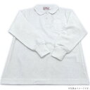 【即日出荷】女児長袖ポロシャツ160<ホワイト>(K2008)【メール便発送 送料込み価格】