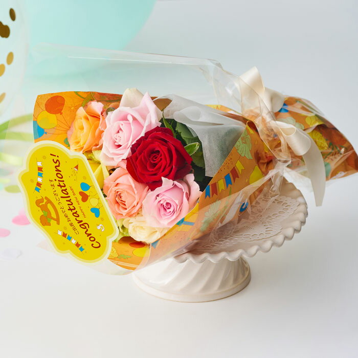 鮮花 - ホシファームベイビーローズニコ　カラフル8本（FMU-04F）※こちらの商品はのし・包装を承ることができません。【産地直送】