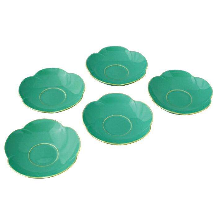 【即日出荷】香蘭社グリーン茶托（1箱：5枚入）（φ12cm）(G410-RB)（化粧箱入）【...