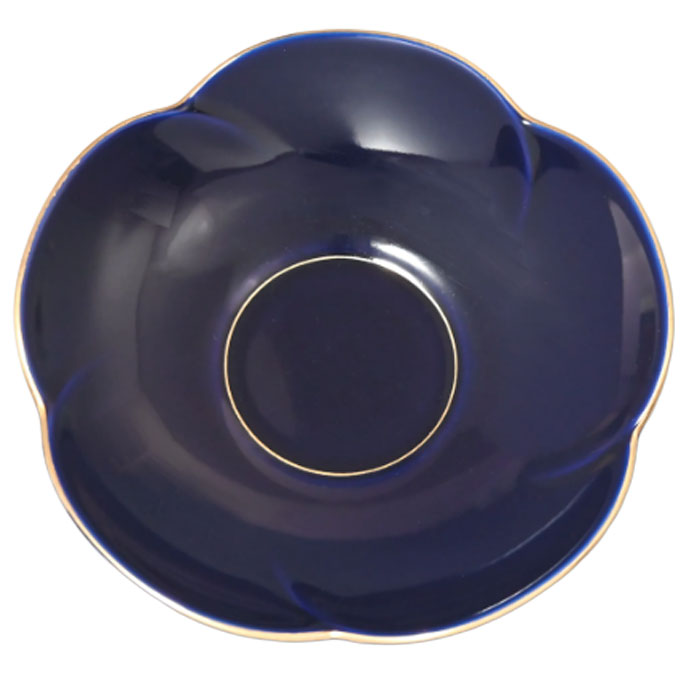 香蘭社ルリ　梅形茶托セット（1箱：5枚入）（φ12cm）(R410-RB)（化粧箱入）【送料...