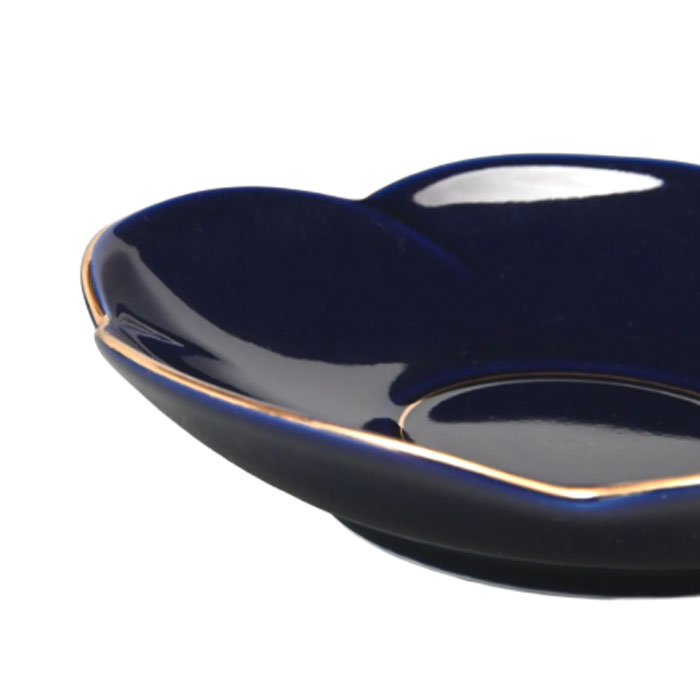 香蘭社ルリ　梅形茶托セット（1箱：5枚入）（φ12cm）(R410-RB)（化粧箱入）【送料...