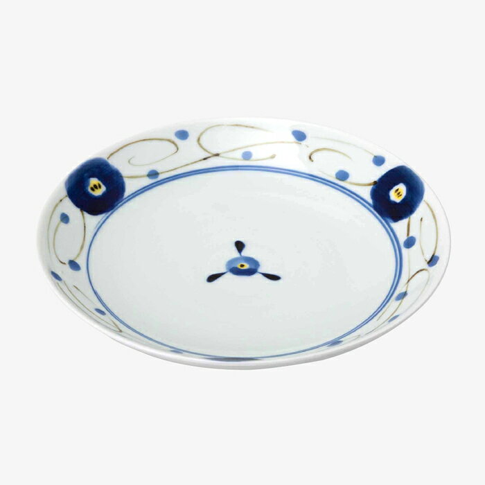 【選べる枚数（1～10枚）】和山染小花　5号皿（直径15.5cm）1枚(20406)【送料込み価格】