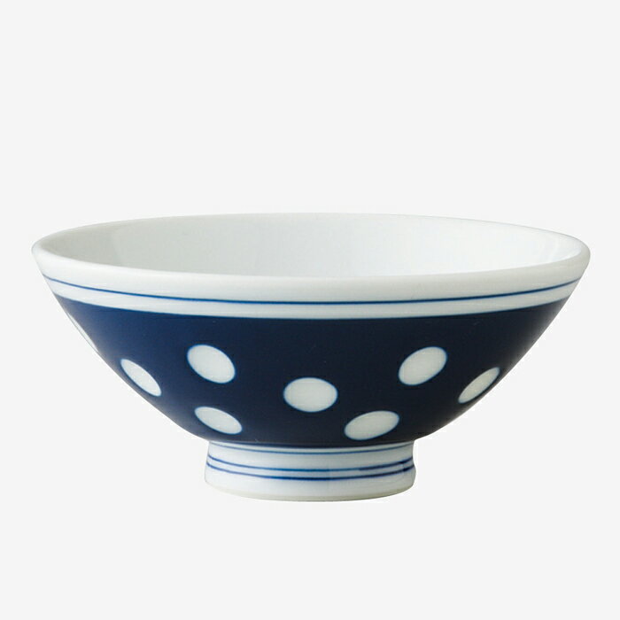 【数量限定・即日出荷】吉田焼 副千製陶所水玉 厚渕飯碗 （中)（225ml）（23219）【送料込み価格】