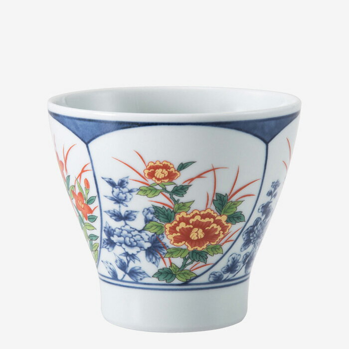 【選べる個数（1～10個）】錦間取花 カップ（250ml）（30883）染錦文様　クラシノウツワ【送料込み価格】