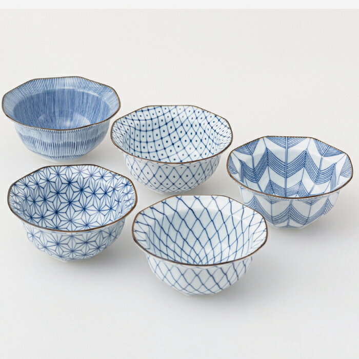 Rakuten - 【選べる箱数（1～10箱）】古染絵変り　八角小鉢揃（5個）(PRICE GIFT-31207)【送料無料】