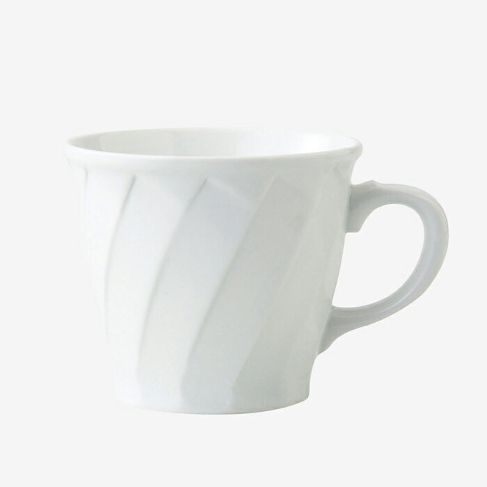 【選べる箱数（1～10箱）】一真陶苑彫刻紋　白磁マグ　斜め彫　（275ml）　1個(73422)【送料込み価格】