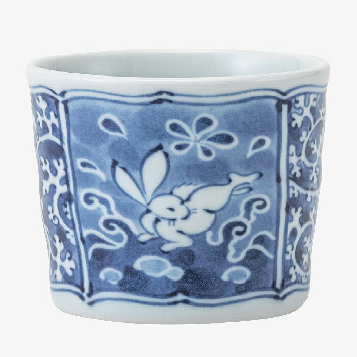【選べる個数（1～10個）】藍屋 カップA(175ml)　兎濃唐草　(74278)クラシノウツワ...