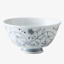 【選べる個数(1~10個)】波佐見焼更紗絵 らくらく碗(325ml)(中・黒) (39429)クラシノウツワ【送料無料】