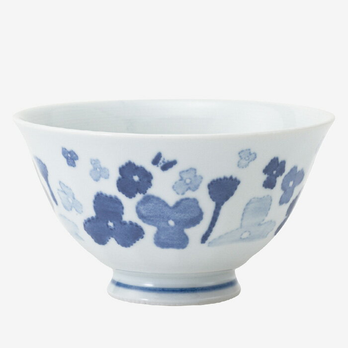 Rakuten - 【選べる個数（1～10個）】花かご 面取軽量飯碗（325ml）（中・青）　(73759)クラシノウツワ【送料無料】