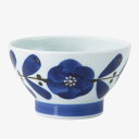 【選べる個数(1〜10個)】波佐見焼廻り花 軽量飯碗(中・青)(300ml)(74078)クラシノウツワ【送料込み価格】