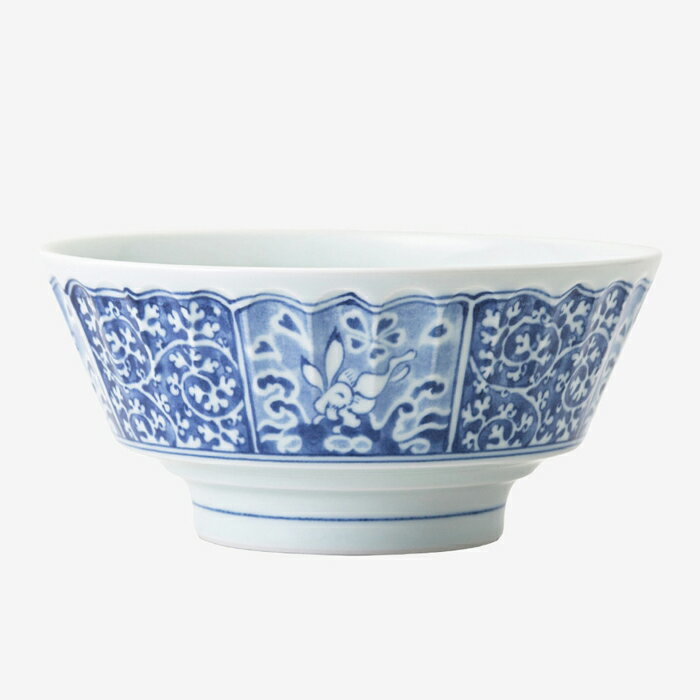 【選べる個数（1～10個）】藍屋（AIYA）兎濃唐草　持易丼（800ml）（74207）クラシノウツワ【送料無料】