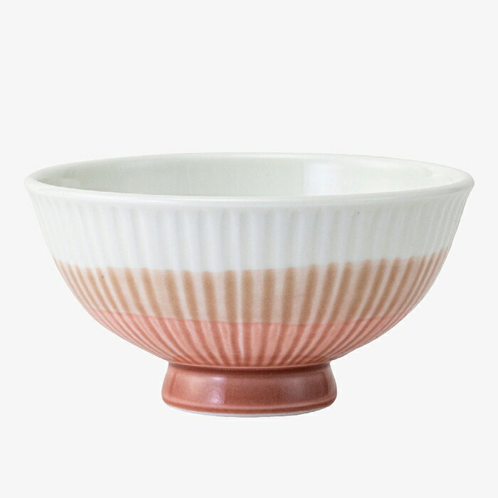 【選べる個数（1～10個）】ゆうか 筋彫軽量飯碗（中・赤）（270ml）（74231）クラシノウツワ【送料込み価格】