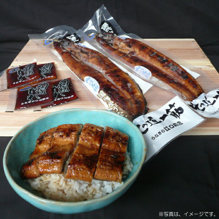 【産地直送:冷凍】福岡県柳川 江口商店炭火手焼き うなぎ蒲焼2尾国産鰻タレ付