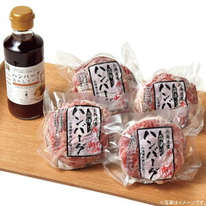 肉の山本北海道霜降りハンバーグ4個セット三國清三監修おろしソース付“ちょっとリッチに食べられるハンバーグ♪”(25-5019 01)【産地直送】