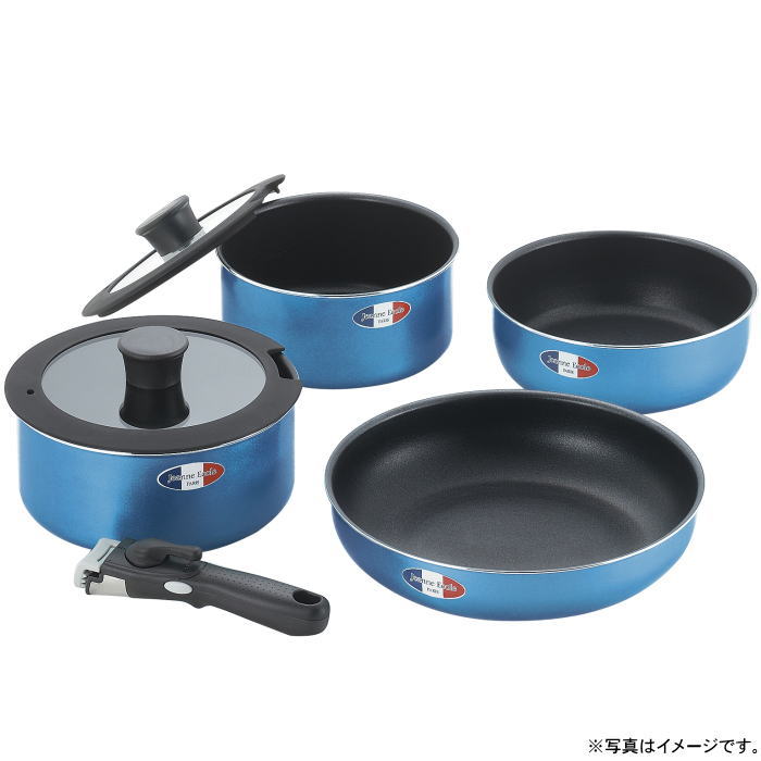 ジャンヌ・エコール着脱ハンドル鍋4点セット(JE-123R)【送料込み価格】