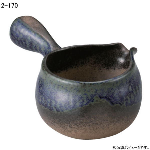 常滑焼一心(いっしん)灰碧釉横手　湯冷し　大（400ml）(常滑2-170)