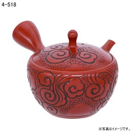 常滑焼玉龍（ぎょくりゅう）12号　朱清月彫飛雲　急須190ml　セラメッシュ(木箱紐付)(常滑4-518)【送料込み価格】