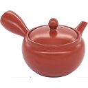 【即日出荷】常滑焼竹春(ちくしゅん)朱泥福丸無地深蒸急須300ml さわやかアミ(常滑4-3041)【送料込み価格】