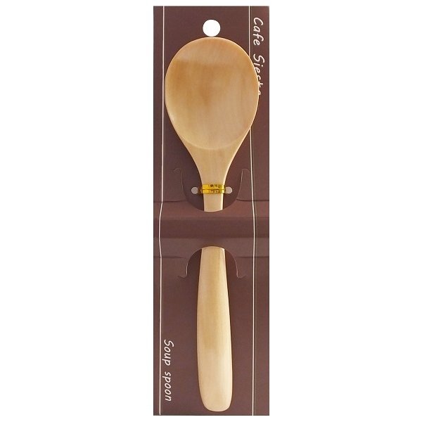 カフェシエスタ スープスプーン 木のスプーン天然木 maruki02283AR【メール便対応 一個口で10個まで同梱可】【t5】のサムネイル