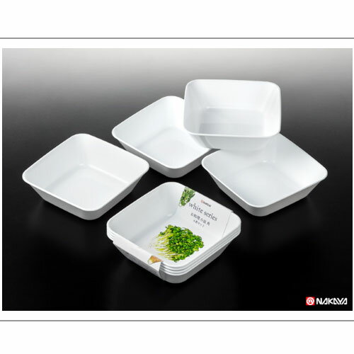 楽天ギフトと100均 ギフトカンパニー【セット売り】12個セット お料理小皿 角 4P ホワイト 電子レンジあたためOK 白小皿4枚セット 4枚組/ホワイト食器/白いお皿 nakaya K231-2AK【t5】