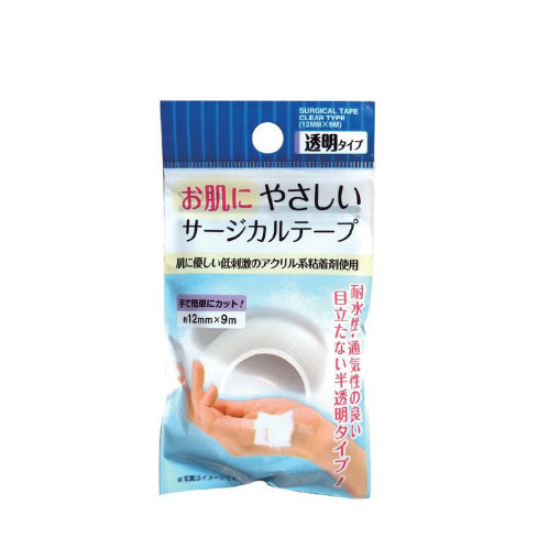 透明タイプ サージカルテープ(12mm×9m) seiwa41-087AK【メール便対応一個口で10点まで同梱可】【t5】 1