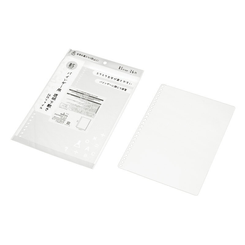 【セット売り】10個セット B5バインダー用透明下敷き 26穴ファイル echo1106-558AR【t5】