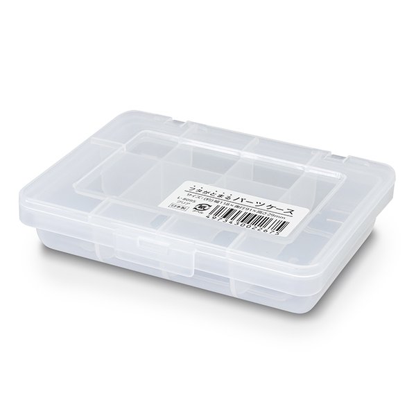 【セット売り】10個セット　フタがとまるパーツケース　クリア　ビーズやプラモデルのパーツ入れに収納..