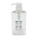 【セット売り】6個セット ディスペンサー PETポンプボトル 角型 クリア 600ml echo0299-277【t5】