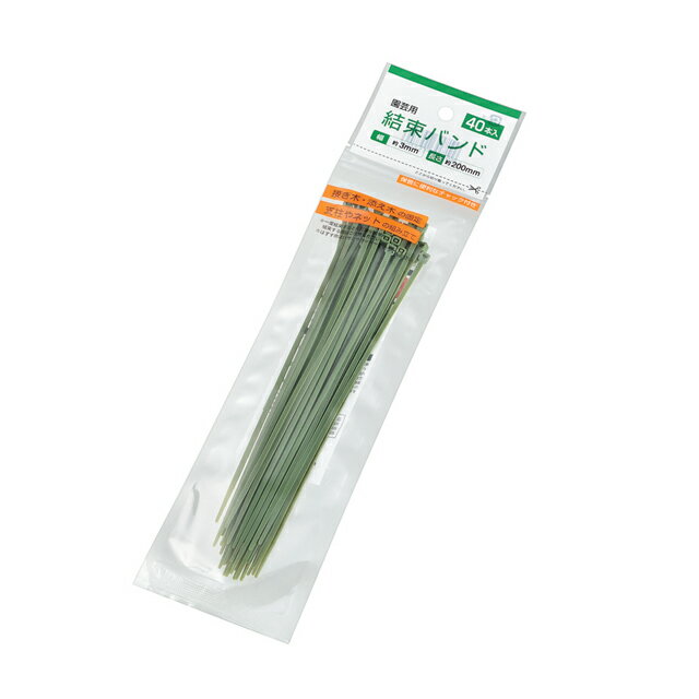 【セット売り】10個セット 園芸用結束バンド 3mm×200mm 40本入 ガーデニング日曜大工に echo1549-636AR【t5】