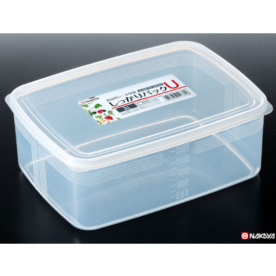 【セット売り】8個セット しっかりパックU フタ付保存容器大きい大容量容器3リットル密閉容器 nakayaK233H【t5】...