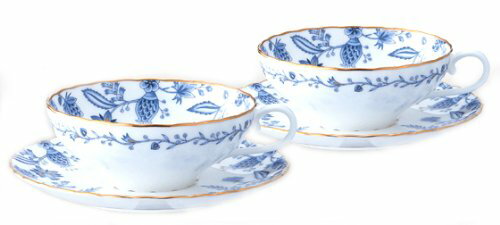 ノリタケティー碗皿ペアセット ブルーソレンティーノ noritake blue sorrentino/ティーカップ カップ＆ソーサーp58043a4562