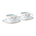 ノリタケ【花更紗】ティー コーヒー碗皿ペアセット4409L/P59387A noritake hanasarasa/コーヒーカップ カップ＆ソーサー【pointn】