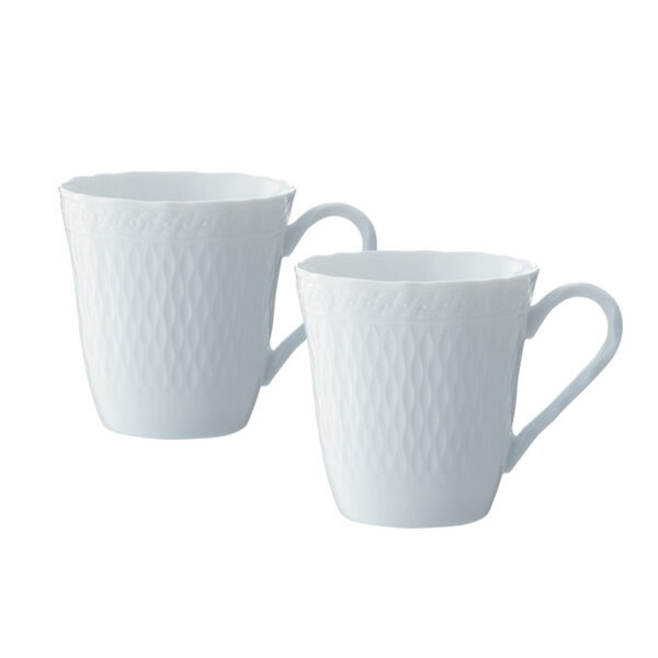 ノリタケ【シェールブラン】マグペアセット（小） マグカップnoritake sher blanc 白い食器 1655L/P94855【pointn】