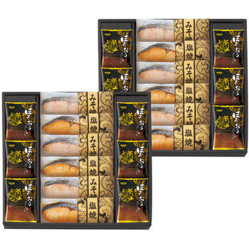 商品情報 名称そのまま食べれる鮭切り身フリーズドライセット SYFD-AJZ2 内容量鮭切り身（塩焼き・みそ焼き）各6・スープ（ほうおう）×12 賞味期限出荷時に30日以上の商品をお届けいたします。 サイズ箱サイズ：箱330×345×95mm アレルギー卵・小麦 メーカー品番SYFD-AJZ2 販売者※各商品に記載◇◆ラッピングについての詳細はこちら◆◇ 画像 そのまま食べれる鮭切り身フリーズドライセット SYFD-AJZ2 ギフト プレゼント 内祝い お返し 出産祝い 結婚祝い 誕生日 おしゃれ 送料無料 ＼ 大切な方への贈り物に ／ 塩 塩厳選した北海道産の秋鮭を昔ながらの※1逆塩製法で、一昼夜じっくり熟成。旨みを凝縮してふっくら、丁寧に焼き上げました。塩分控えめでやわらかく、どなた様にも食べやすく仕上げました。そのままお召し上がりいただけます。※1逆塩製法・・・近年は塩水に漬け込むのが一般的ですが、ウロコの目に逆らって、手作業で塩をすり込む事で美味しさが濃縮されます。調理済・個包装・常温で長期保存みそ自慢の特製味噌に漬け込んだ秋鮭の切り身を、オホーツク海 知床の地でやさしく焼き上げました。広がる豊かな旨みと、甘みをご堪能ください。調理済みですので開封してそのまま美味しくいただけます。調理済・個包装・常温で長期保存ニ段重ね ◇複数の商品をご注文いただいた場合には、別口配送となる可能性がございます。 また複数注文の出荷完了メールは、各商品についてお送りしております。 ＜商品詳細＞ 鮭切り身（塩焼き・みそ焼き）各6・スープ（ほうおう）×12 【賞味期限】出荷時に30日以上の商品をお届けいたします。 【箱サイズ・重量】箱サイズ：箱330×345×95mm 【アレルギー品目】卵・小麦 ★贈り物用途★ お中元 お歳暮 母の日 父の日 敬老の日 お供え 法事 内祝い お返し ★こんな方へ★ 両親 祖父母 上司 高齢者 一人暮らしの方