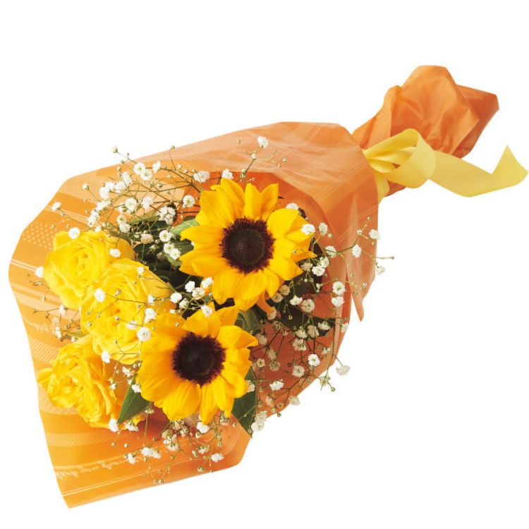 ☆全品P5倍☆父の日 花束 アレンジメントブーケ ひまわり ご褒美 メッセージ入り 父の日ギフト プレゼント 父の日専用　メッセージカード付 ありがとう 高級
