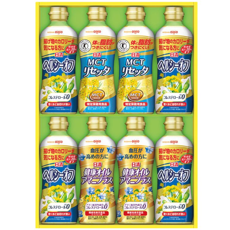 【レビュー特典あり】日清ヘルシーオイル＆バラエティ調味料ギフト（SPT-40A）油 だし 調味料 詰合せ 簡単 ヘルシー 健康 グルメ ギフト 非常食 保存食 内祝 御祝 御礼 快気祝 御供 粗供養 香典返し 彼岸 お歳暮 暑中お見舞い 敬老の日 giftcuore-10000373 ギフトクオーレ サンプル画像2