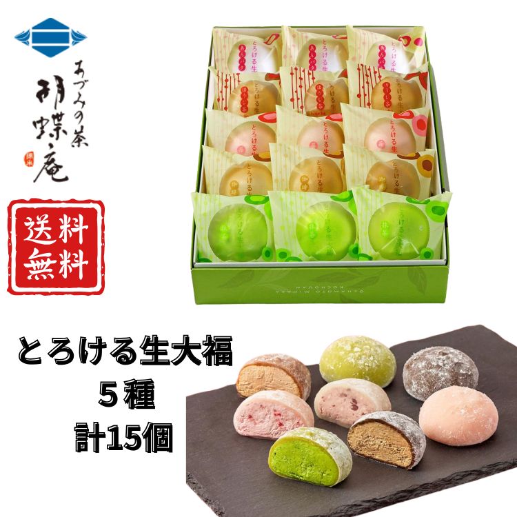 【送料無料】 とろける生大福 （15個）安曇野胡蝶庵 和スイーツ お歳暮 和菓子 詰め合わせ ギフト 大福 クリーム 内祝い プレゼント お..
