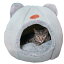 [NSK］猫ベッド ペットベッド キャットハウス ドーム型 暖かい ふわふわ 寒さ対策 室内用 洗える クッション付