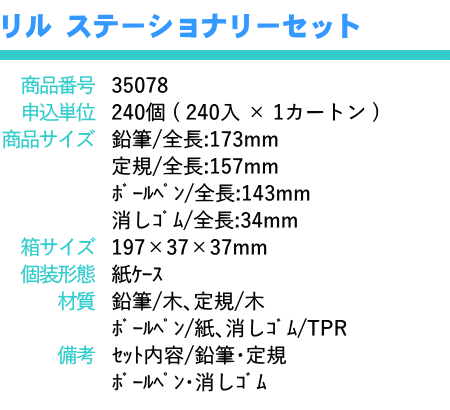 リル ステーショナリーセット × 1個　SDGs 文房具セット giftgift-10016180 販促品のよしやま サンプル画像3