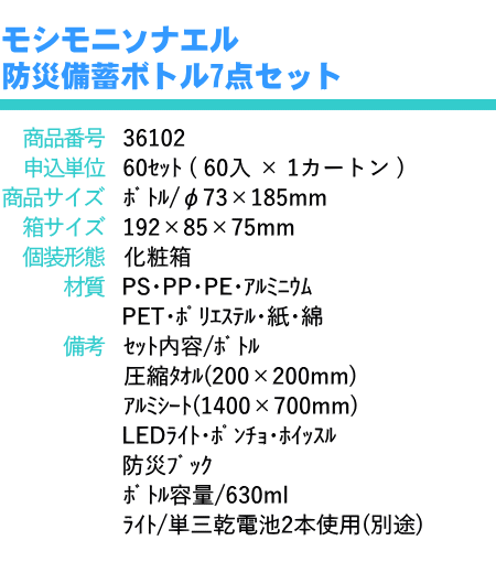 �⥷��˥��ʥ��� �ɺ����ߥܥȥ� 7�����å� �� 1�ġ��ɺҥ��å�