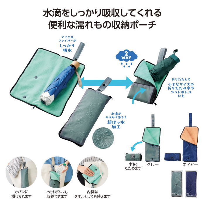 超吸水 2WAY 傘ポーチ × 1個 傘袋 傘カバーの紹介画像2