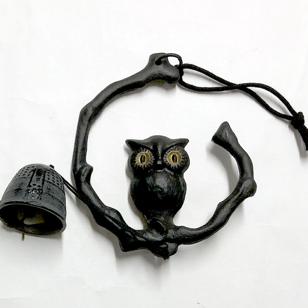 南部鉄器の風鈴 みみずく（ミミズク） 風鈴ミミズク フクロウ ふくろう ふうりん ...