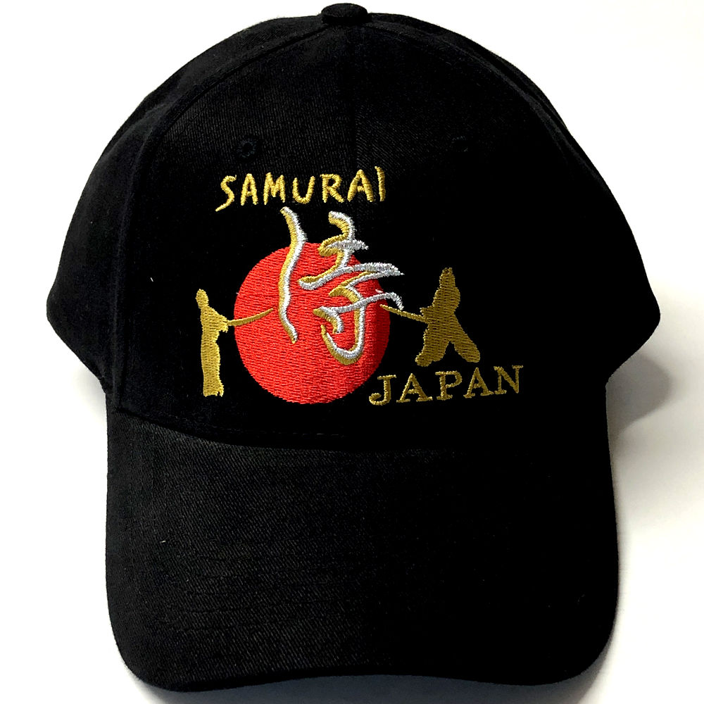 侍JAPANキャップ　黒 SAMURAI JAPAN CAP 日の丸侍ジャパン 野球帽 男女兼用 和柄 ...