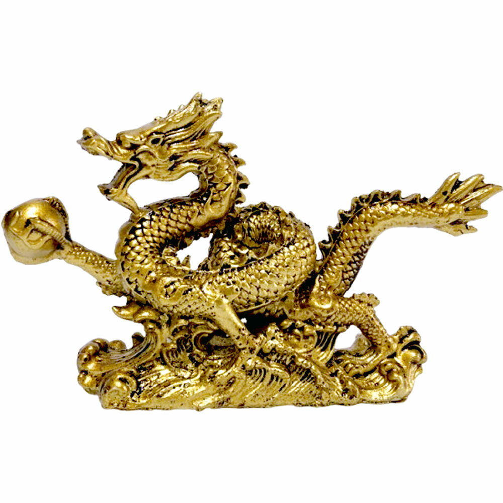 樂天商城 - 龍 置物 開運招福 金色 竜 ドラゴン 16cm 樹脂龍開運招福 縁起物 金運上昇 新築祝い 金竜 開運 インテリア お祝い 風水 財産運向上 招福開運 商売繁盛 開運 干支 厄除け 龍の置物 開運祈願 風水龍 ドラゴンフィギュア 風水グッズ ゴールドドラゴン