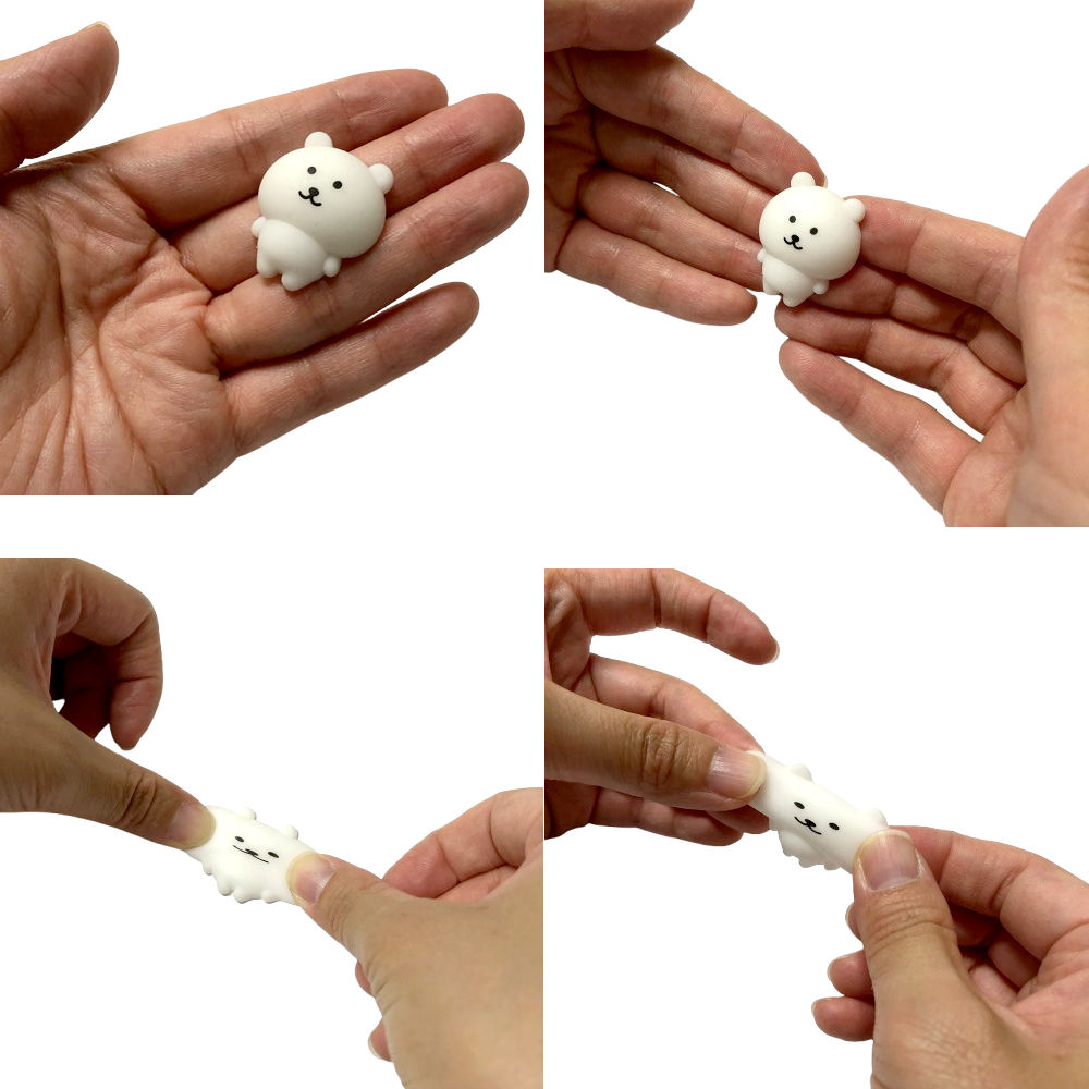 スクイーズ ミニ シロクマ 3cm 可愛い 癒し 白熊しろくま 低反発 もちもち 癒しグッズ ストレス解消 マスコット チャーム かわいい 動物 アニマル プレゼント のびーる ぺたんこ 小さい ミニサイズ コレクション インテリア 人気 ぷにぷに ふわふわ きもちいい 送料無料 giftjapan-10009026 ホームステイのおみやげ専門店 サンプル画像2