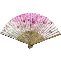 開運 扇子 満開桜 ピンク(プラケース付き)和風扇子 日本のお土産 ホームステイのおみやげ 縁起物 和柄 和風 送料無料