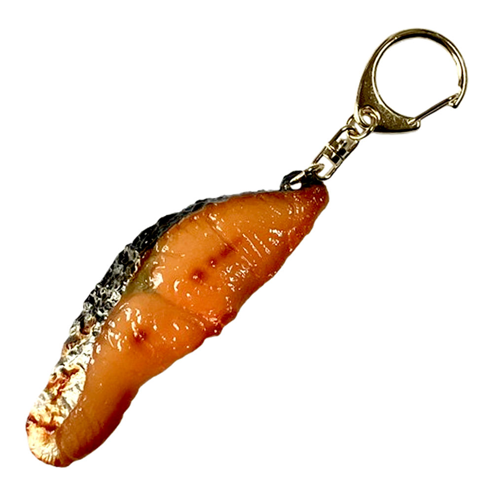 キーホルダー 焼き魚 鮭の切り身 食品サンプルキーホルダー 日本製本物そっくりキーホルダー 鮭 サケ キーホルダー 日本のおみやげ 食品サンプル ホームステイのおみやげ 和雑貨 おもしろキーホルダー しゃけ リアル おもしろ雑貨 アクセサリー 日本のお土産 送料無料