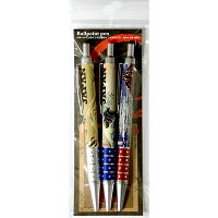 浮世絵 ボールペン3本セット 黒インク 葛飾北斎 赤富士 浪裏 歌川広重 東海道五十三次 蒲原宿版画 おもしろ ユニーク 日本のおみやげ 日本のお土産 ホームステイのおみやげ 日本土産 ボールペン 送料無料